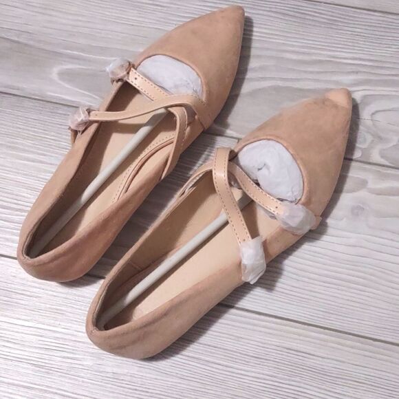 (27-3029) COUTGO Women's Pointed Toe Flats Buckle Faux Suede Sz 5.5 - Picture 7 of 12